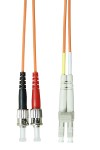 Optický propojovací kabel duplex LC-ST 50/125 OM2, 10m