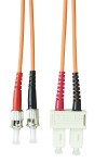 Optický propojovací kabel duplex ST-SC 50/125 OM2, 10m