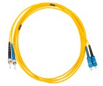 Optický propojovací kabel duplex ST-SC 9/125 OS2, 2m