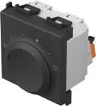 Otočný termostat, 2M, 5-30°C, 5A, matná čerrná