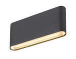 OVAL WL 18, 10W 430lm 2700/3000K, IP65, nástěnné sv., černá