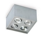 Pako-CL-Q/A2 LED 4x1W 6000K, IP20, aluminium