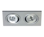 Pako-S/A2 LED 2x1W 6000K, dimmbar, 350mA, 35°,IP20,aluminium