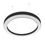 PASTRENGO 3 Ø2000 128W 12.960lm 840 230V LED black