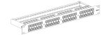 Patchpanel 48x preLink Cat.8.1 stíněný, integrované RJ45