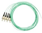 Pigtail FC 50/125µm OM3, Easy Strip, délka 2m, aqua, 4ks