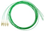 Pigtail LC 50/125µm OM2, Easy Strip, délka 2m, zelená, 4ks