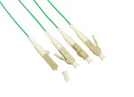 Pigtail LC 50/125µm OM2, Easy Strip, délka 2m, zelená, 4ks