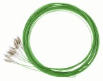 Pigtail LC 50/125µm OM2, Easy Strip, délka 2m, zelená, 4ks