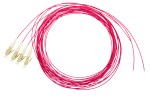 Pigtail LC 50/125µm OM4, Easy Strip, délka 2m, fialová, 4ks