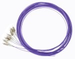Pigtail LC 50/125µm OM4, Easy Strip, délka 2m, fialová, 4ks
