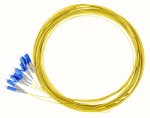 Pigtail LC/UPC 9/125µm OS2, Easy Strip, délka 2m, žlutá, 4ks