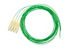 Pigtail SC 50/125µm OM2, Easy Strip, délka 2m, zelená, 4ks