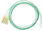 Pigtail SC 50/125µm OM3, Easy Strip, délka  2m, aqua, 4ks