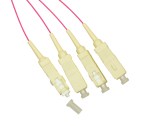 Pigtail SC 50/125µm OM4, Easy Strip, délka 2m, fialová, 4ks