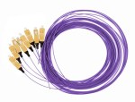 Pigtail SC 50/125µm OM4, Easy Strip, délka 2m, fialová, 4ks