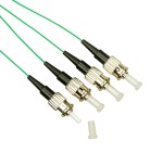 Pigtail ST 50/125µm OM2, Easy Strip, délka 2m, zelená, 4ks