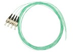Pigtail ST 50/125µm OM3, Easy Strip, délka 2m, aqua, 4ks