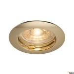 PIKA QPAR51, Recessed ceiling luminaire, brass, max. 50W