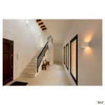PLASTRA CUBE wall light, square, white plaster, G9, max. 42W