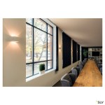 PLASTRA CUBE wall light, square, white plaster, G9, max. 42W