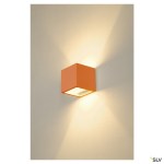 PLASTRA CUBE wall light, square, white plaster, G9, max. 42W