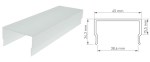 PMMA Abdeckung MF Eckig / Opal 2m
