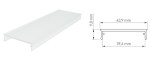 PMMA Abdeckung MF Flach / Transparent 2m