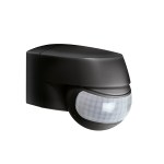 Pohybové čidlo nástěnné otočné, 120°, Ø12m, IP44, černé