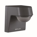 Pohybové čidlo nástěnné venkovní, 200°, Ø24m, IP55, černé