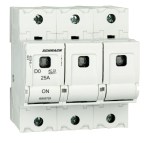 Pojistkový odpínač D02 ARROW S,  3-pólový, 25 A