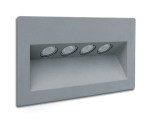 Porter-S LED 4x1W 3000K, IP65, grau