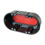 Požární krabice dvojitá 54mm hluboká, 2xD=74mm