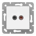 Přístroj audio 2x Cinch s krytkou, bílý