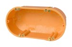 Přístrojová krabice zapušt.,dvojitá 2x68x47,do sádrok. oranž
