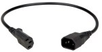 Prodluž. kabel IT METER, C13/C14 pro ochr.krytky, černý,1 m