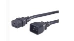 Prodlužovací kabel 250V/16A, 1x C19/F, 1x C20/M, černý, 3m