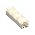 Profil LED Aluminium s krytem, hranatý, elox, 1m