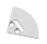 Profile endcap SPL round with cable entry, incl. screws