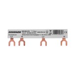 Prop. lišta 2-pólová L2, 1xFI 4-pól, 1xLSFI 1+N, 6TE,10mm²