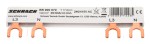 Prop.lišta 2pól, 1x chránič 4p + 1x jistič s chr. 6TE, 10mm²