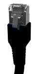 Propojovací kabel Cat.6a STP 2xRJ-45 Flex 1m černý