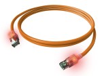 Propojovací kabel Cat.6a STP 2xRJ-45 LED 10m oranžový