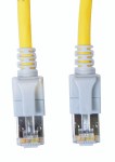 Propojovací kabel Cat.6a STP 2xRJ-45 LED 10m žlutý