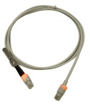 Propojovací kabel Cat.6a STP 2xRJ-45 LED 1m šedý
