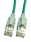 Propojovací kabel Cat.6a STP 2xRJ-45 LED 1m zelený