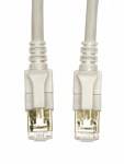 Propojovací kabel Cat.6a STP 2xRJ-45 LED 2m šedý