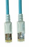 Propojovací kabel Cat.6a STP 2xRJ-45 LED 3m modrý
