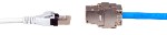Propojovací kabel Cat.6a STP 2xRJ-45 PushPull 1,5m šedý