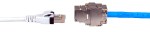 Propojovací kabel Cat.6a STP 2xRJ-45 PushPull 10m šedý